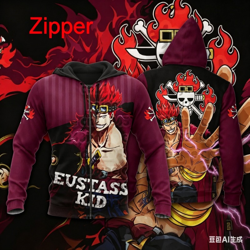 Men'S Fashion Zipper Hoodie - One Piece Donquixote Doflamingo Men Zipper