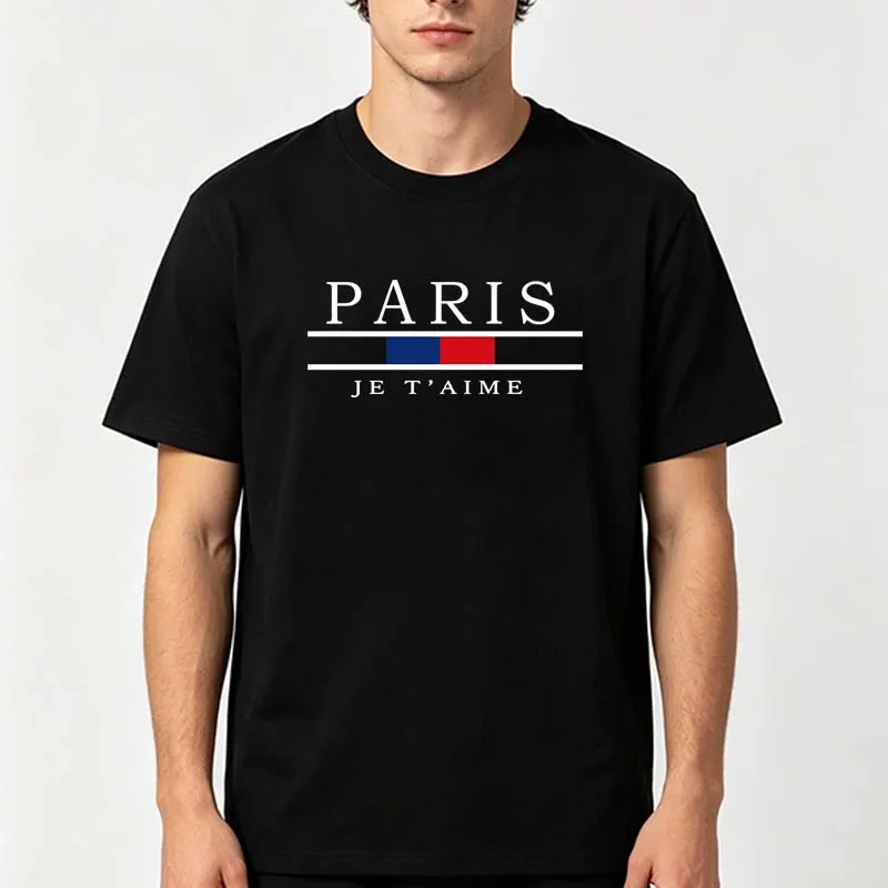 Paris Fashion Men - Paris Graphic Print T-shirts Men Summer