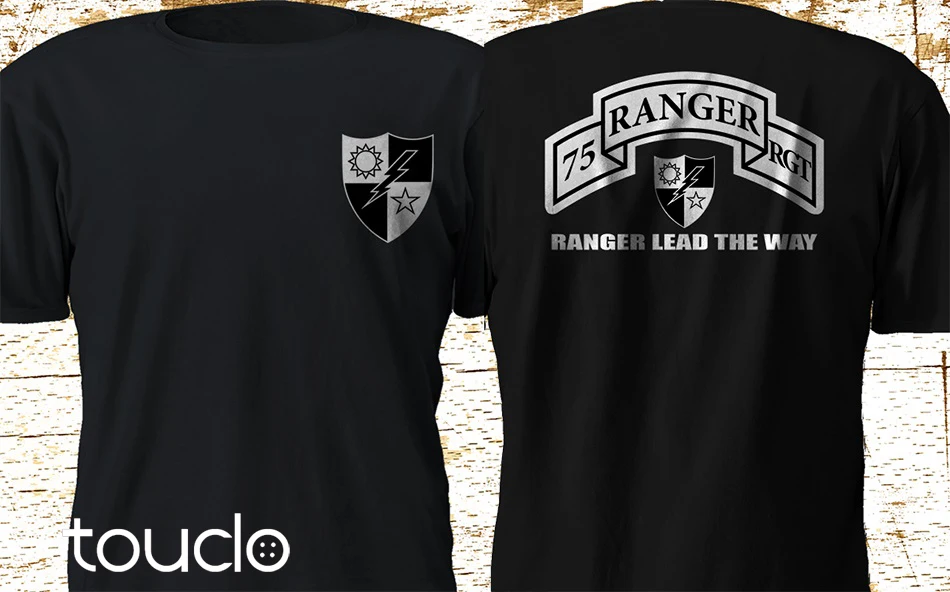Military Shirt Men - New 75th Ranger Regiment Army Rangers