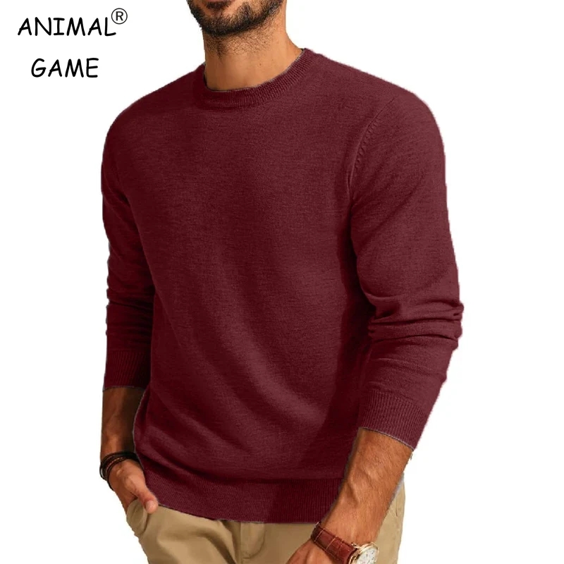 Mens Fashion Jumpers - Men's Long Sleeve Sweaters Crew Neck