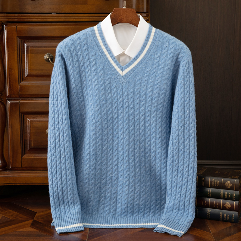 Mens Fashion Jumpers - Autumn And Winter New Thickened 100