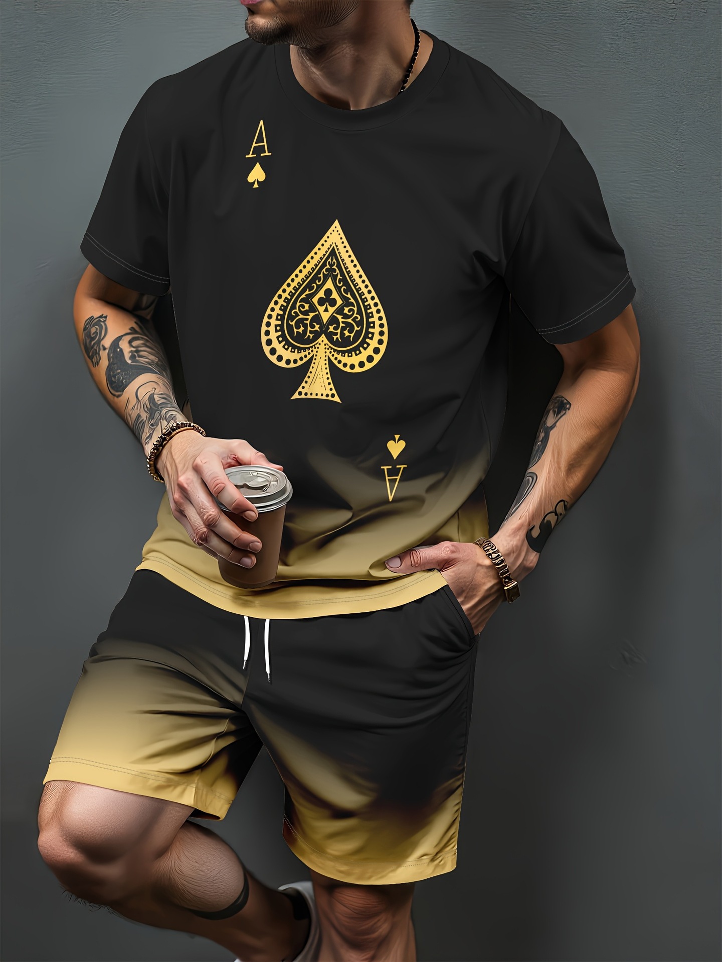Gradient Letter Pattern 3D Pri - Men'S Fashion 2025 评论和价格