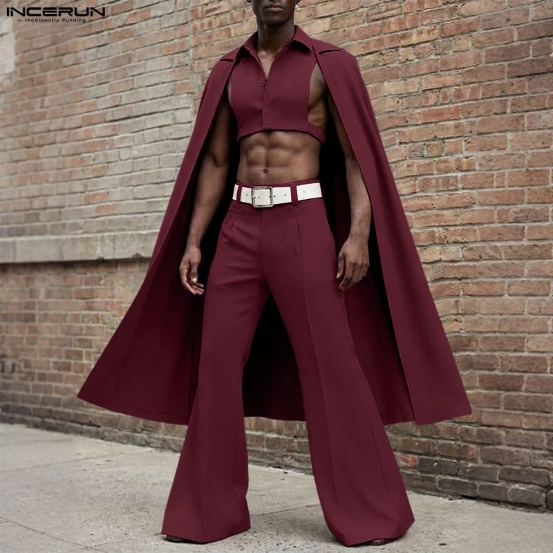INCERUN Men Sets Solid Color L - Men'S Fashion For 2026 评论和价格
