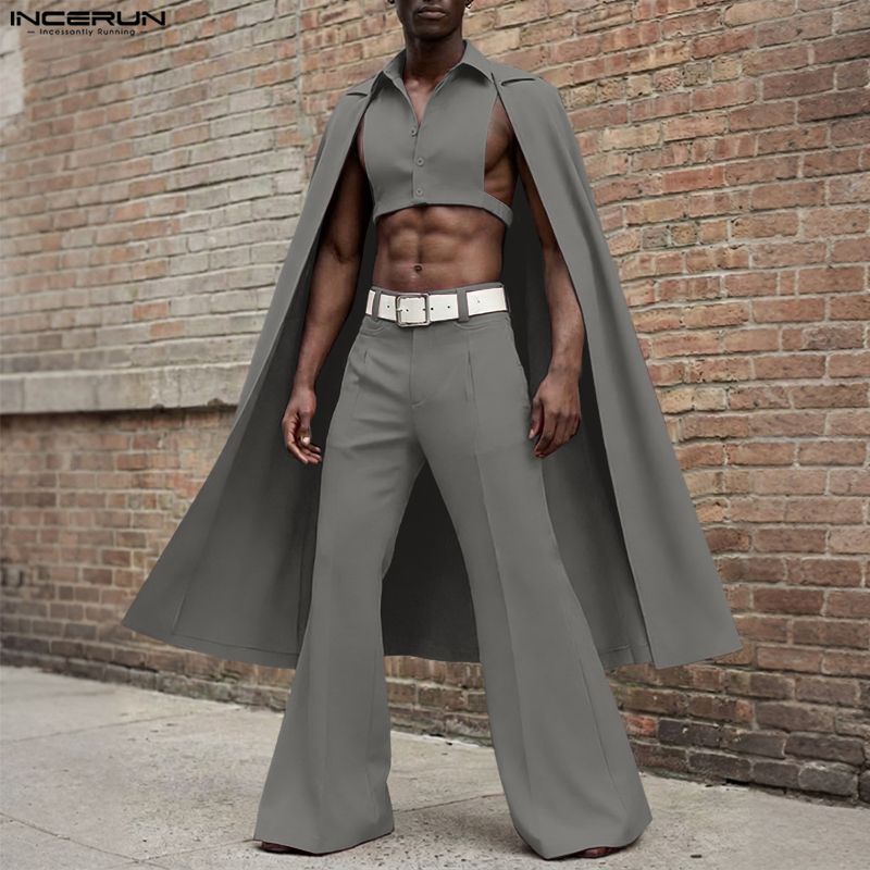 INCERUN Men Sets Solid Color L - Men'S Fashion For 2026 评论和价格
