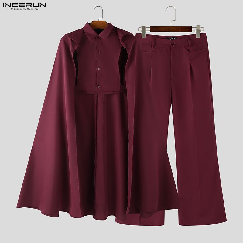INCERUN Men Sets Solid Color L - Men'S Fashion For 2026 评论和价格