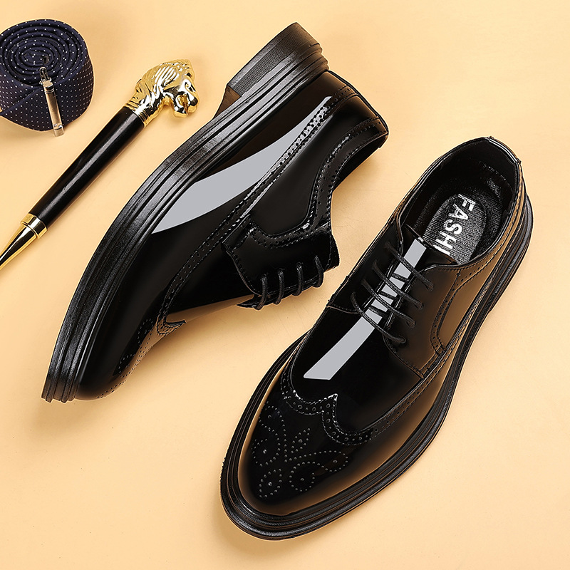 Men's Patent Leather Brogue Dr - Oxford Shoes Brogue 评论和价格