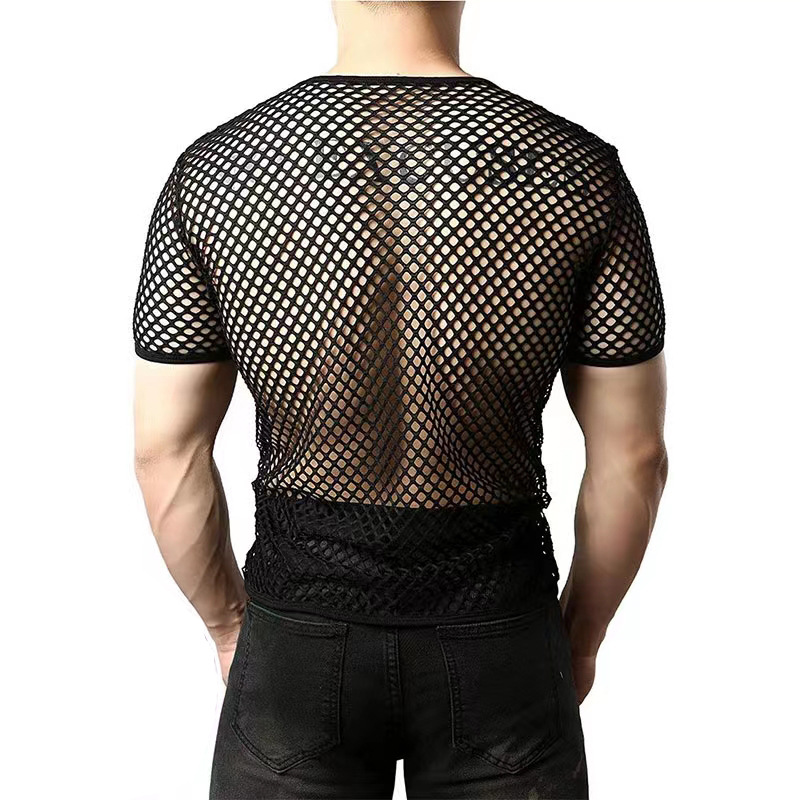 Sexy Hollow Out Mens Black Fis - Men'S Fashion Night Out 评论和价格