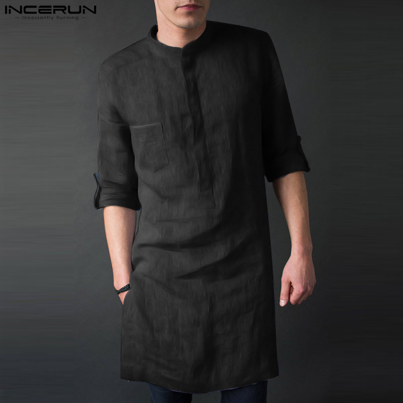 INCERUN Men's Long Sleeve Midi - Men'S Fashion Kurta 评论和价格