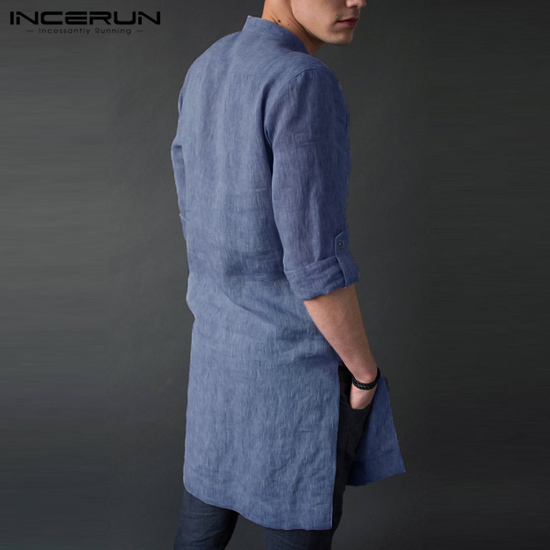 INCERUN Men's Long Sleeve Midi - Men'S Fashion Kurta 评论和价格