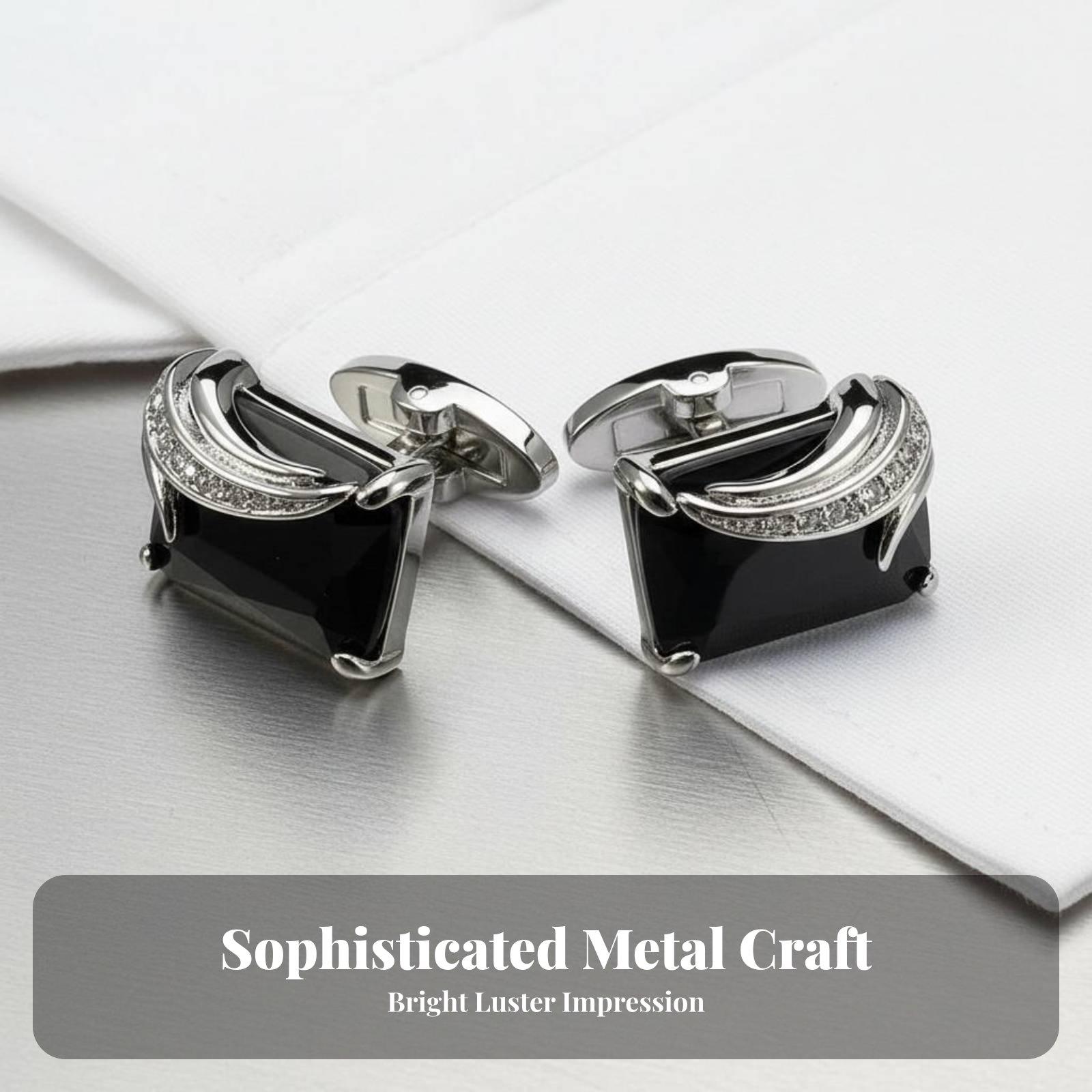 Fashion Crystal Men Cufflinks  - Mens Fashion Dress 评论和价格