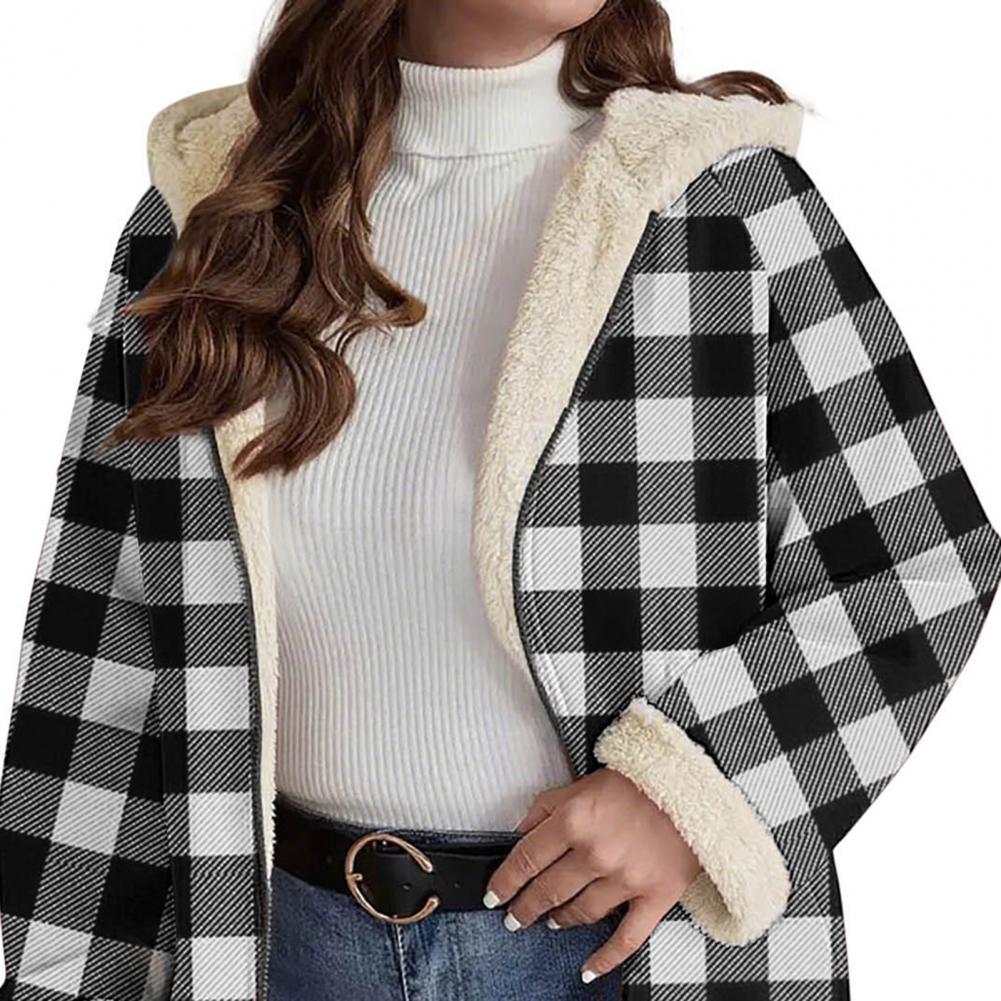 Women's Sherpa Plaid Shacket L - Sherpa Jacket Fleece 评论和价格