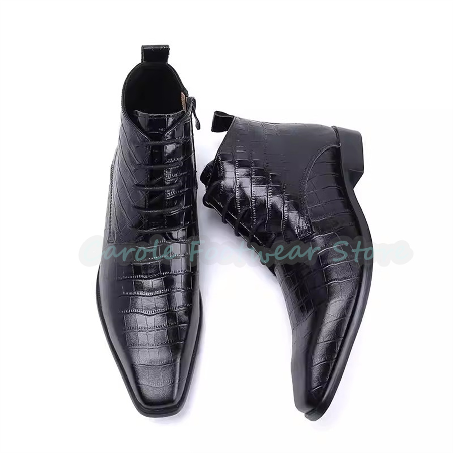 Fashion Genuine Leather Ankle  - Mens Fashion Dress 评论和价格