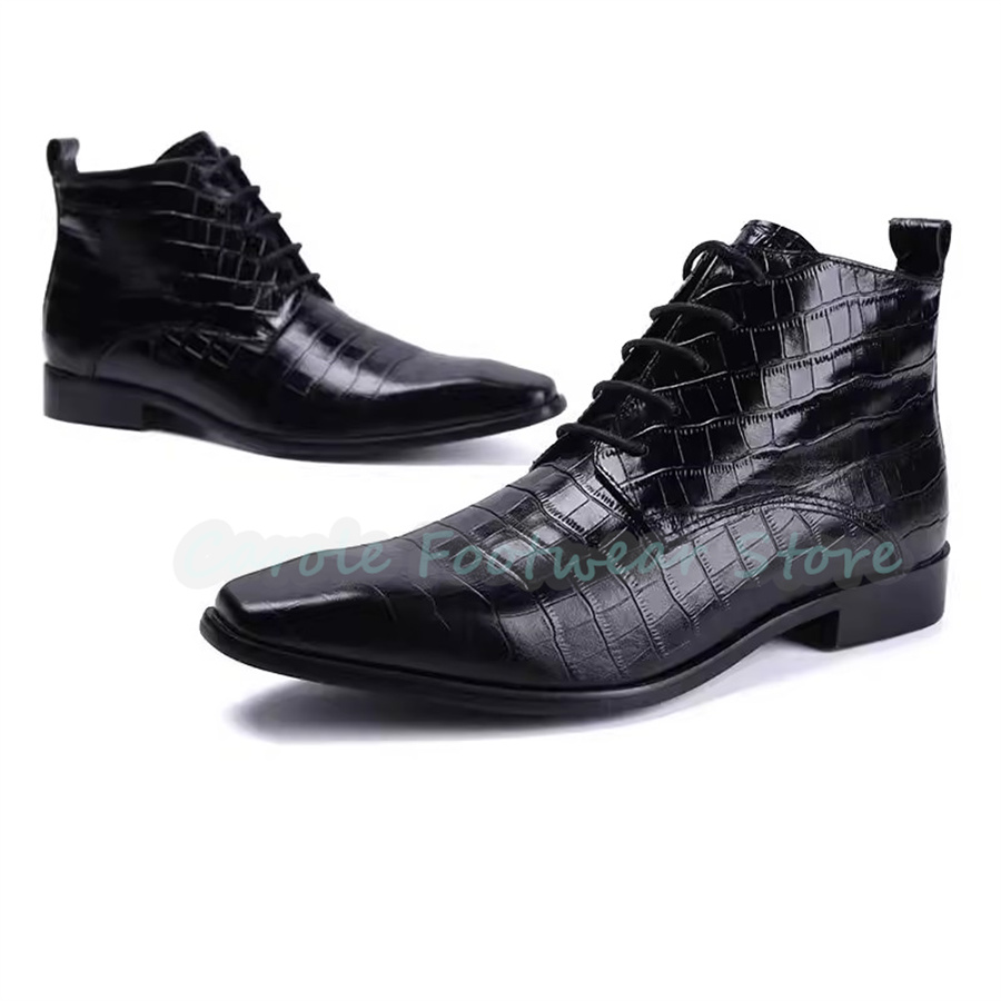 Fashion Genuine Leather Ankle  - Mens Fashion Dress 评论和价格