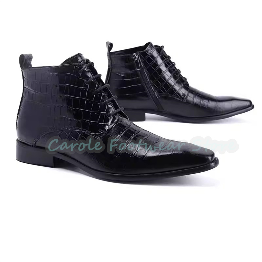 Fashion Genuine Leather Ankle  - Mens Fashion Dress 评论和价格