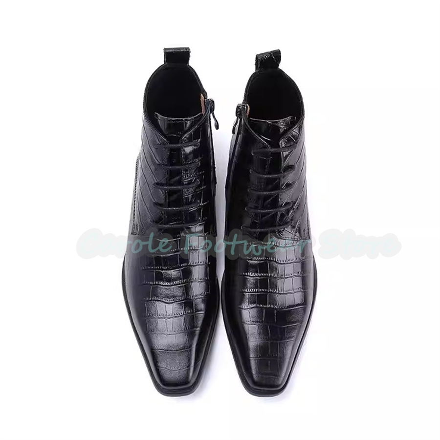 Fashion Genuine Leather Ankle  - Mens Fashion Dress 评论和价格