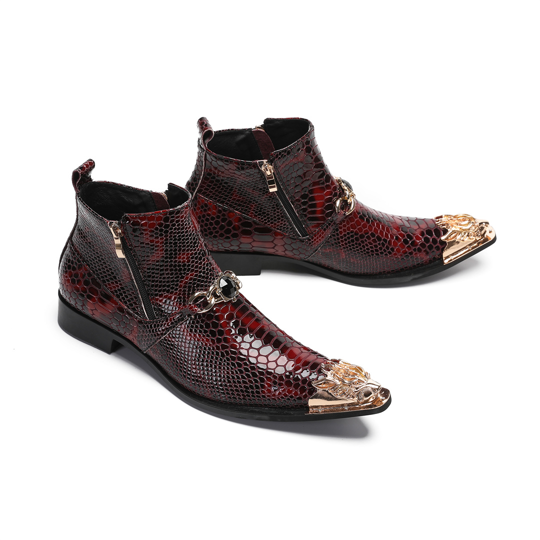 fashion metal pointed toe real - Mens Fashion Dress 评论和价格