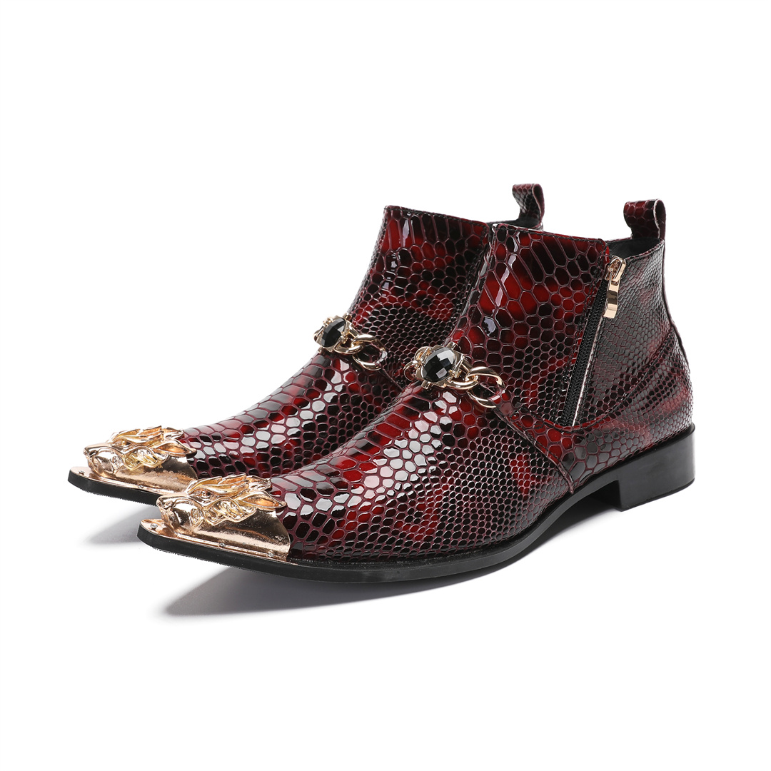 fashion metal pointed toe real - Mens Fashion Dress 评论和价格