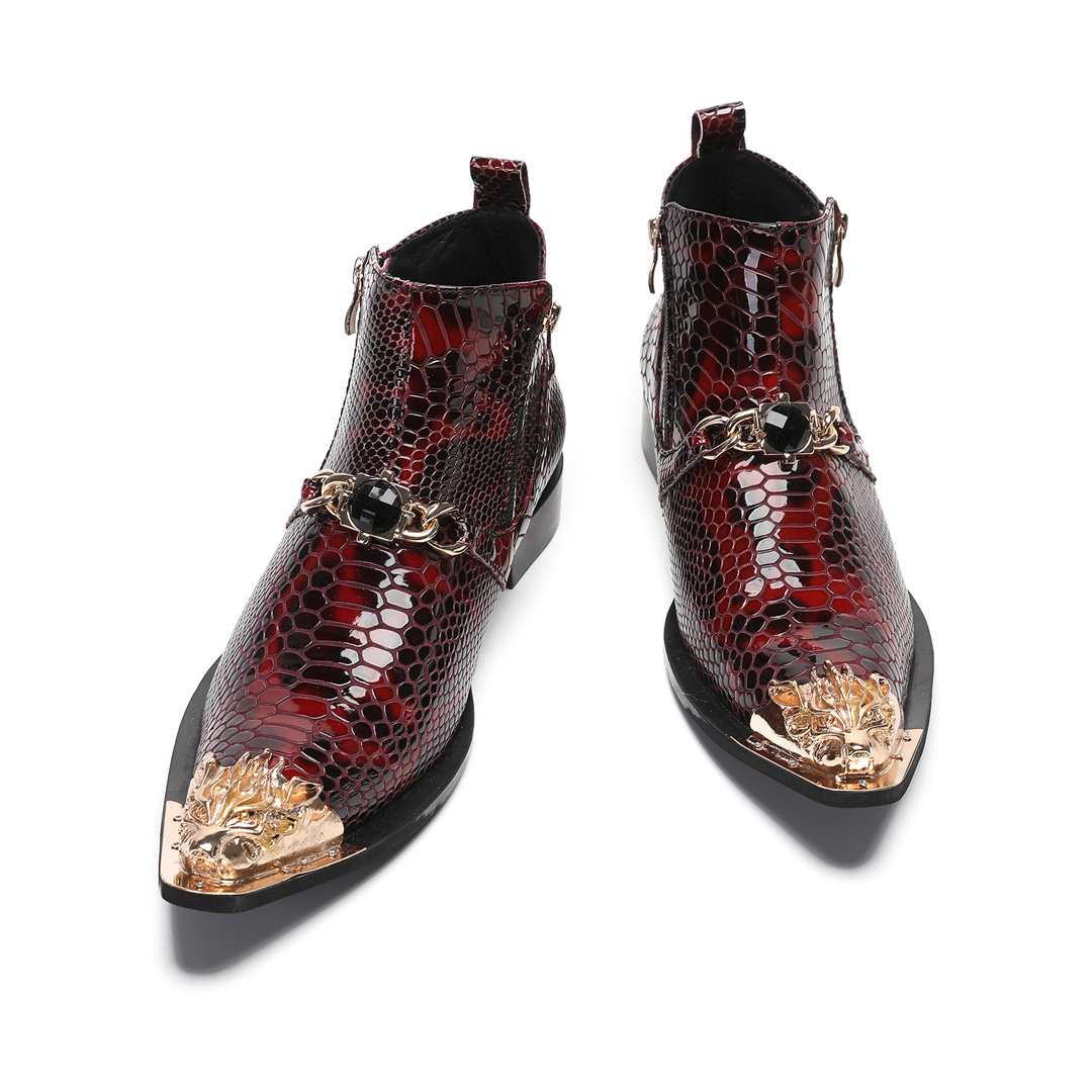 fashion metal pointed toe real - Mens Fashion Dress 评论和价格