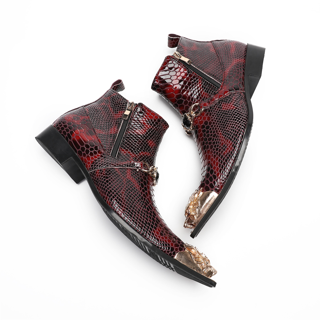fashion metal pointed toe real - Mens Fashion Dress 评论和价格
