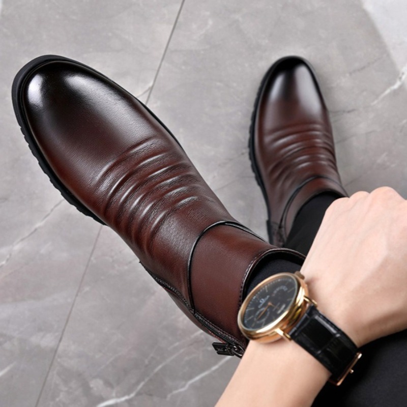 Genuine Leather Men Boots High - Mens Fashion Dress 评论和价格