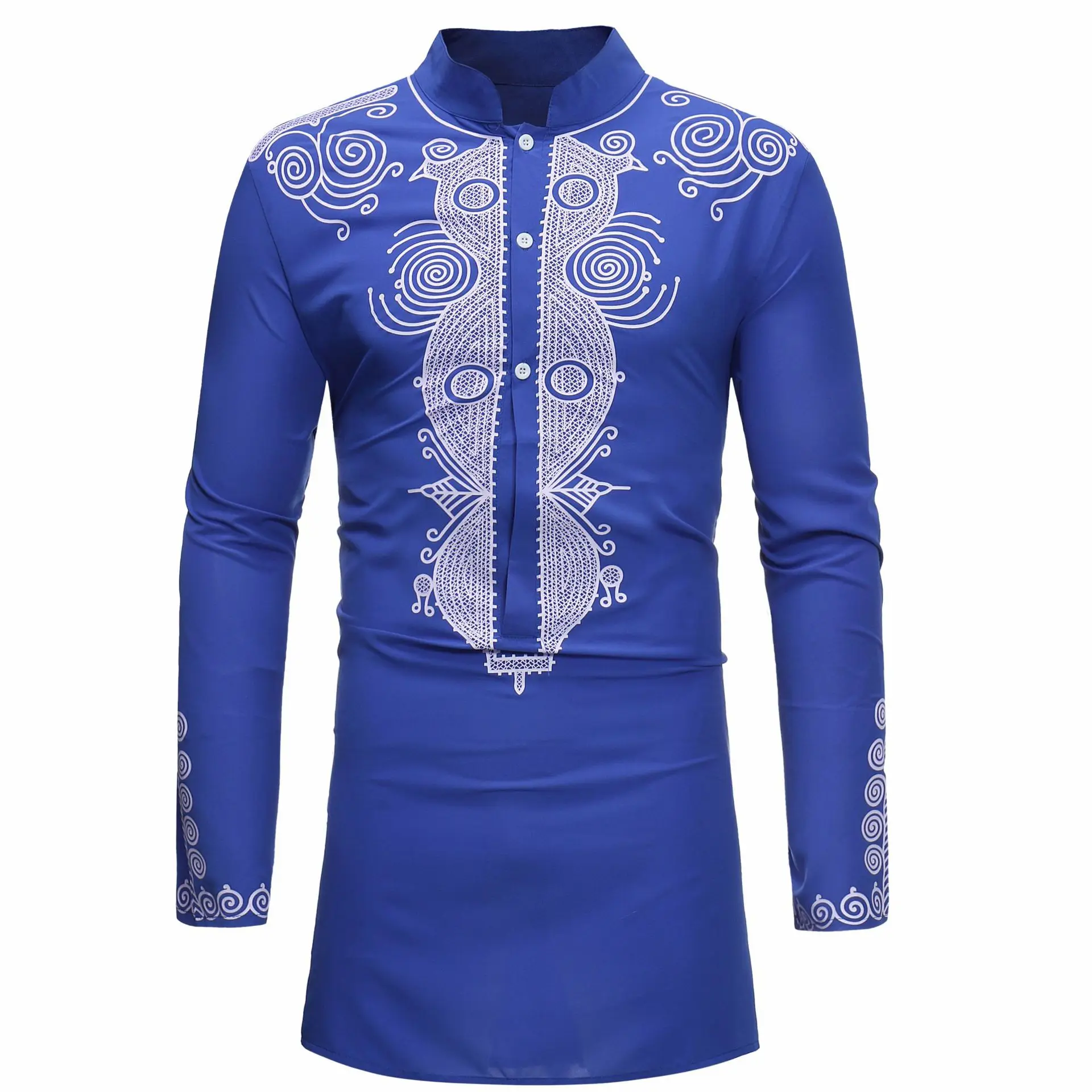 Stand Collar Muslim Shirt Men  - Men'S Fashion Kurta 评论和价格
