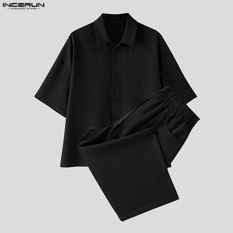 INCERUN Men's Sets Solid Lapel - Men'S Fashion For 2026 评论和价格