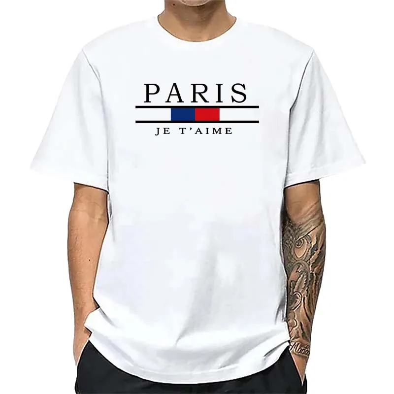 Paris Graphic Print T-shirts M - Paris Fashion Men 评论和价格