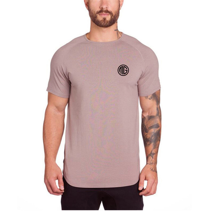 Summer Men Short Sleeve Cotton - Muscle Tee Workout 评论和价格