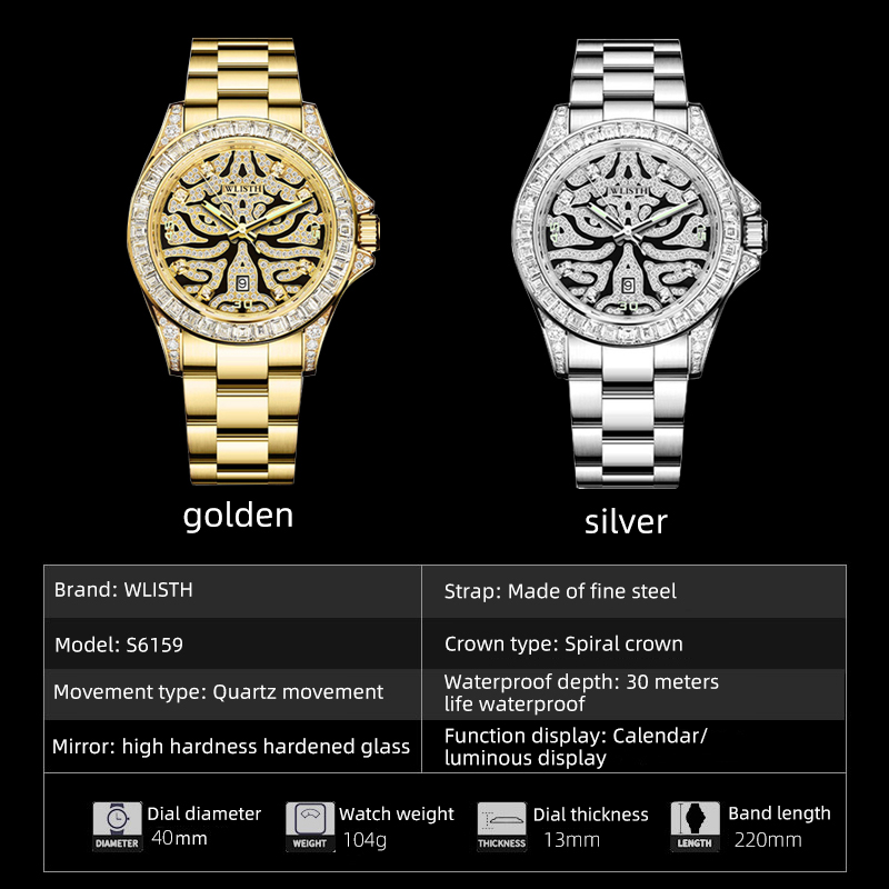 WLISTH Luxury Men Quartz Watch - Men'S Fashion Night Out 评论和价格