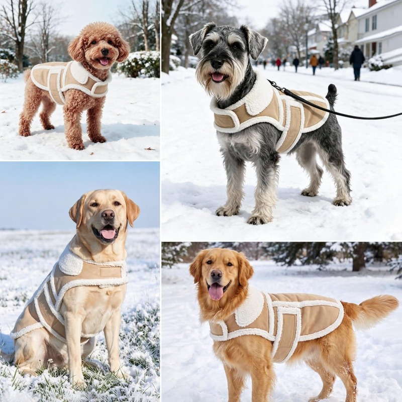 Winter Dog Coat Medium Breed S - Sherpa Jacket Fleece 评论和价格