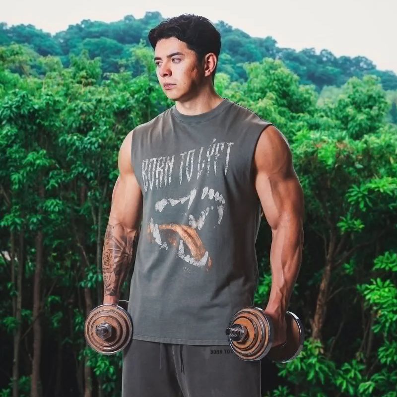 LYFT Summer Men's Washed Cotto - Muscle Tee Workout 评论和价格