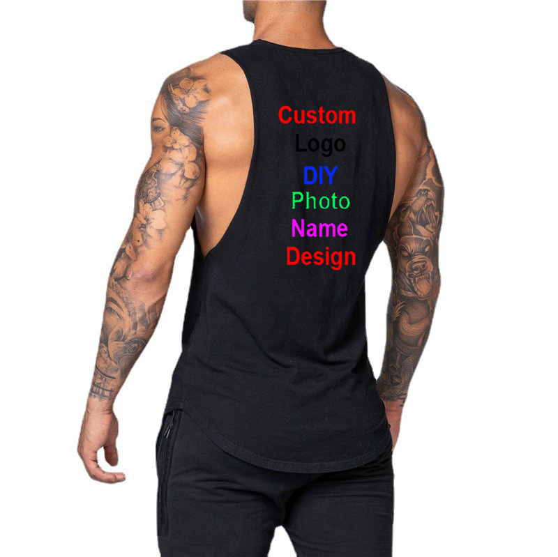 DIY Customized Logo Brand Gym  - Muscle Tee Workout 评论和价格