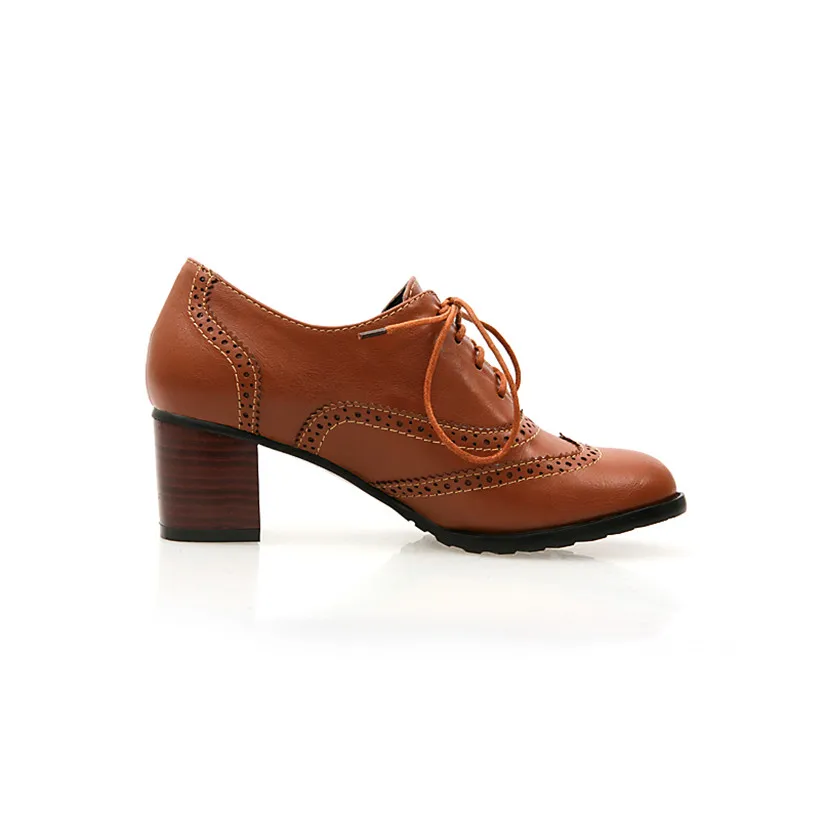 British Women Oxfords High Blo - Oxford Shoes Brogue 评论和价格
