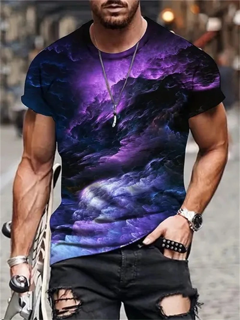 Men's Purple Galaxy Nebula Pri - Men'S Fashion Night Out 评论和价格