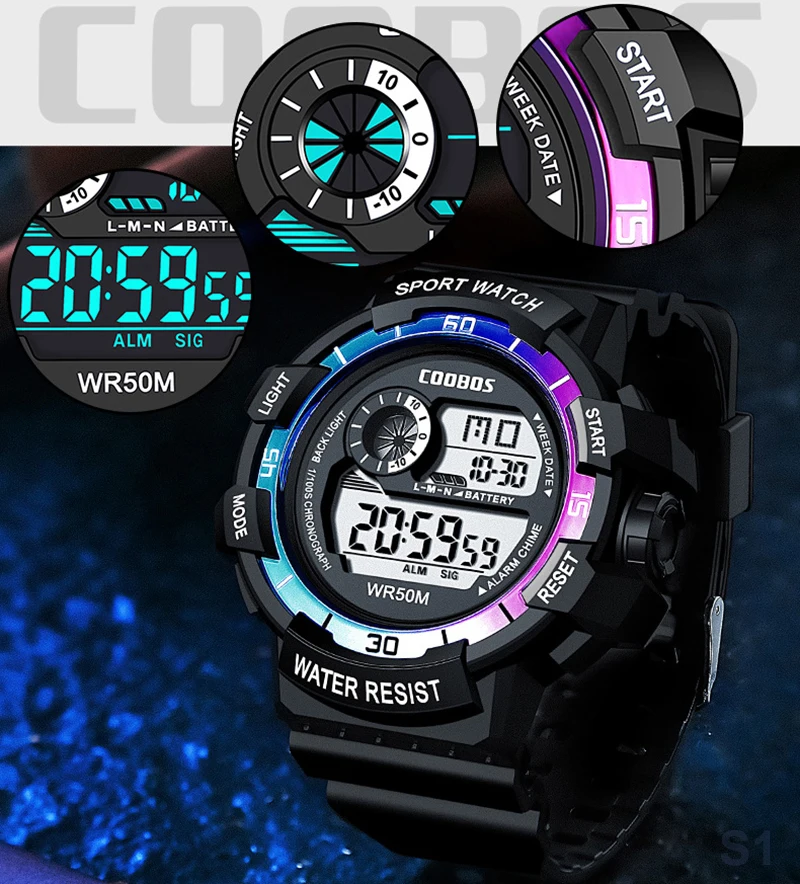 Fashion Digital Watches for Me - Mens Fashion In 1920 评论和价格
