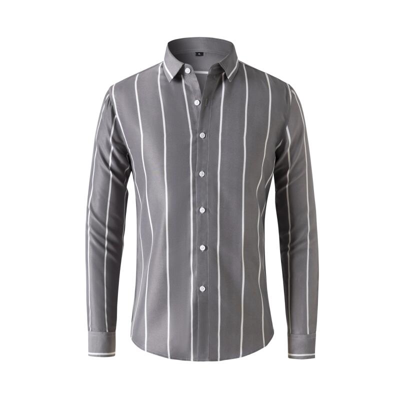 Men's Striped Dress Shirt Long - Mens Fashion Dress 评论和价格