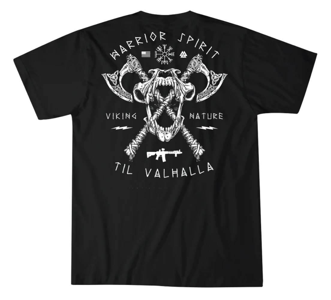 Til Valhalla Vi King Warrior B - Military Shirt Men 评论和价格