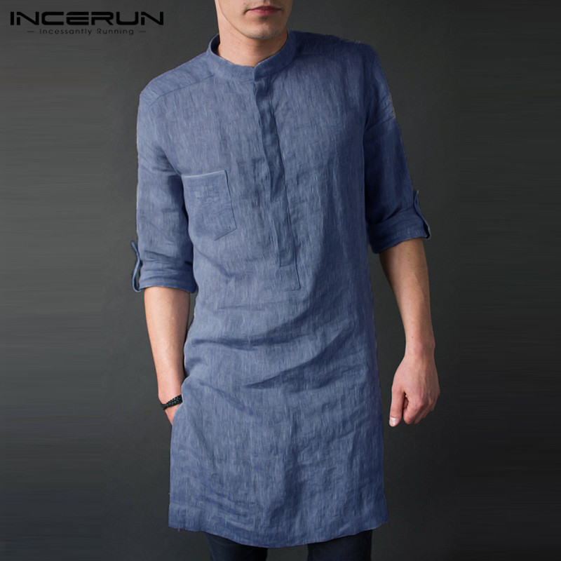 INCERUN Men's Long Sleeve Midi - Men'S Fashion Kurta 评论和价格