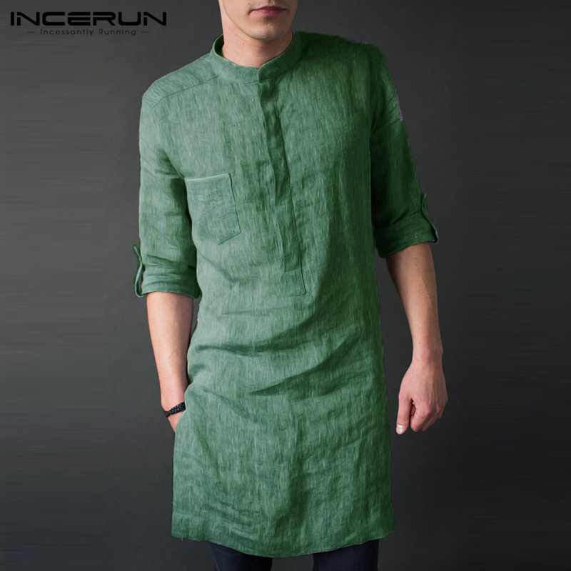 INCERUN Men's Long Sleeve Midi - Men'S Fashion Kurta 评论和价格