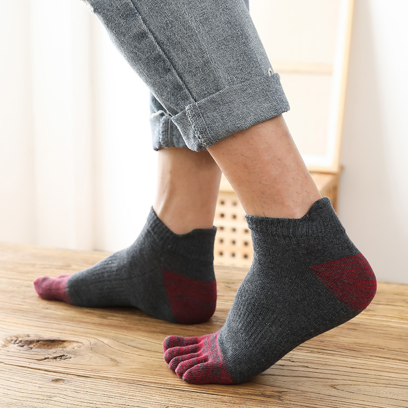 5 Pairs Mens Boys Colorful Fiv - Men'S Fashion Quarter Socks 评论和价格