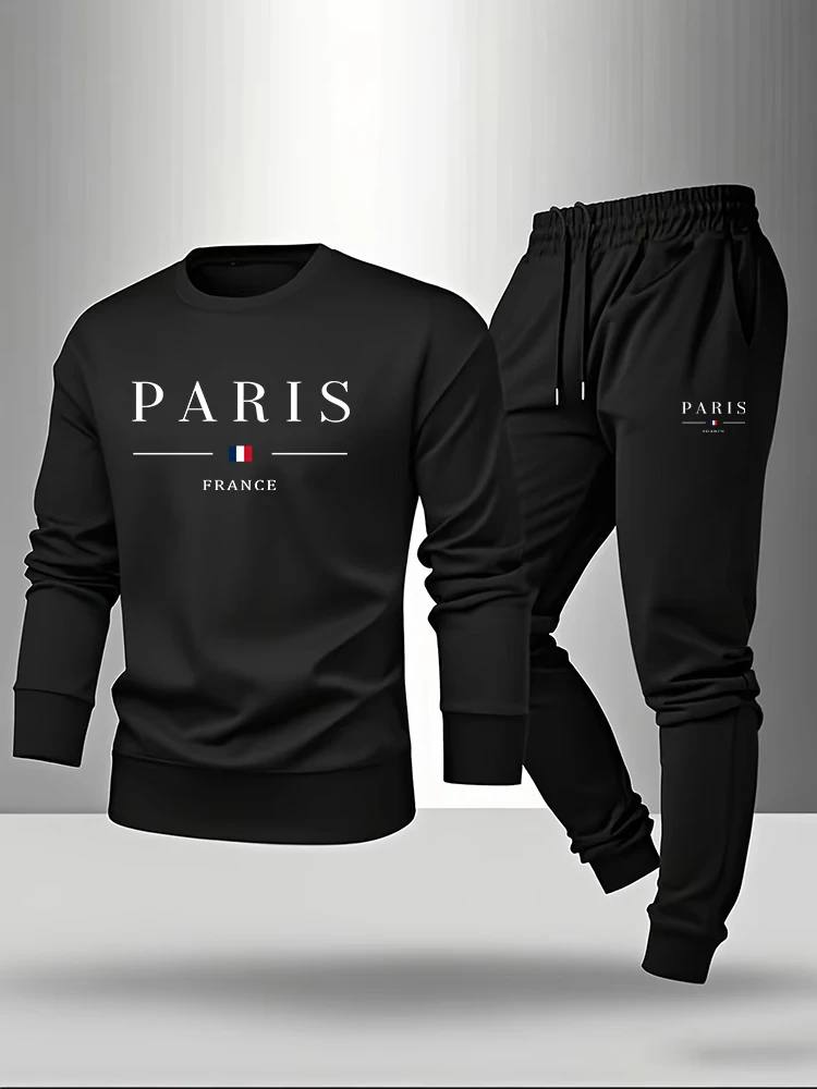 Paris Print Men's Set Pullover - Paris Fashion Men 评论和价格