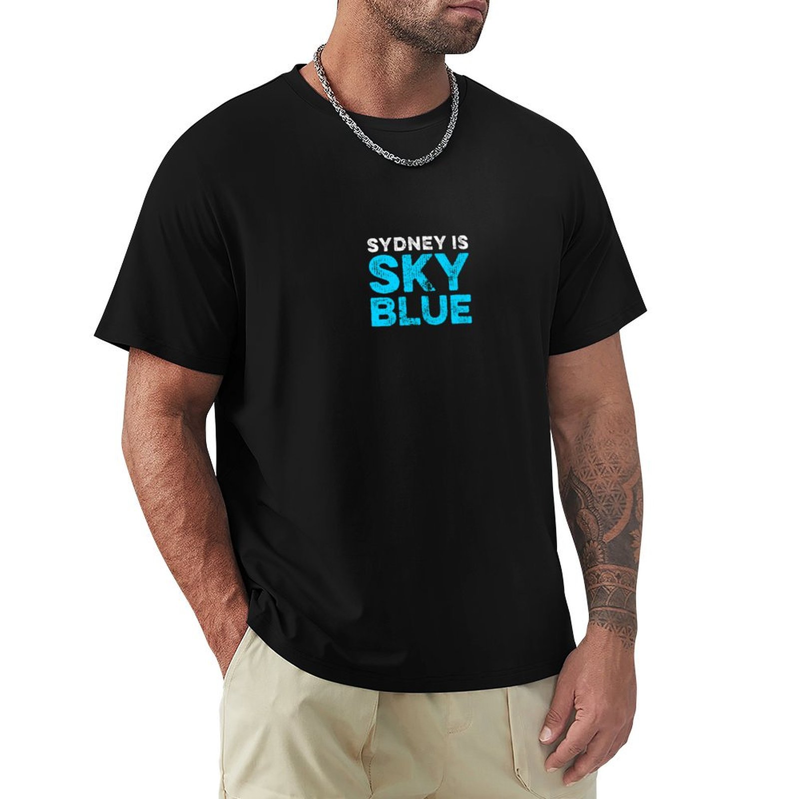 Sydney is sky blue T-Shirt Sum - Men'S Fashion Sydney 评论和价格