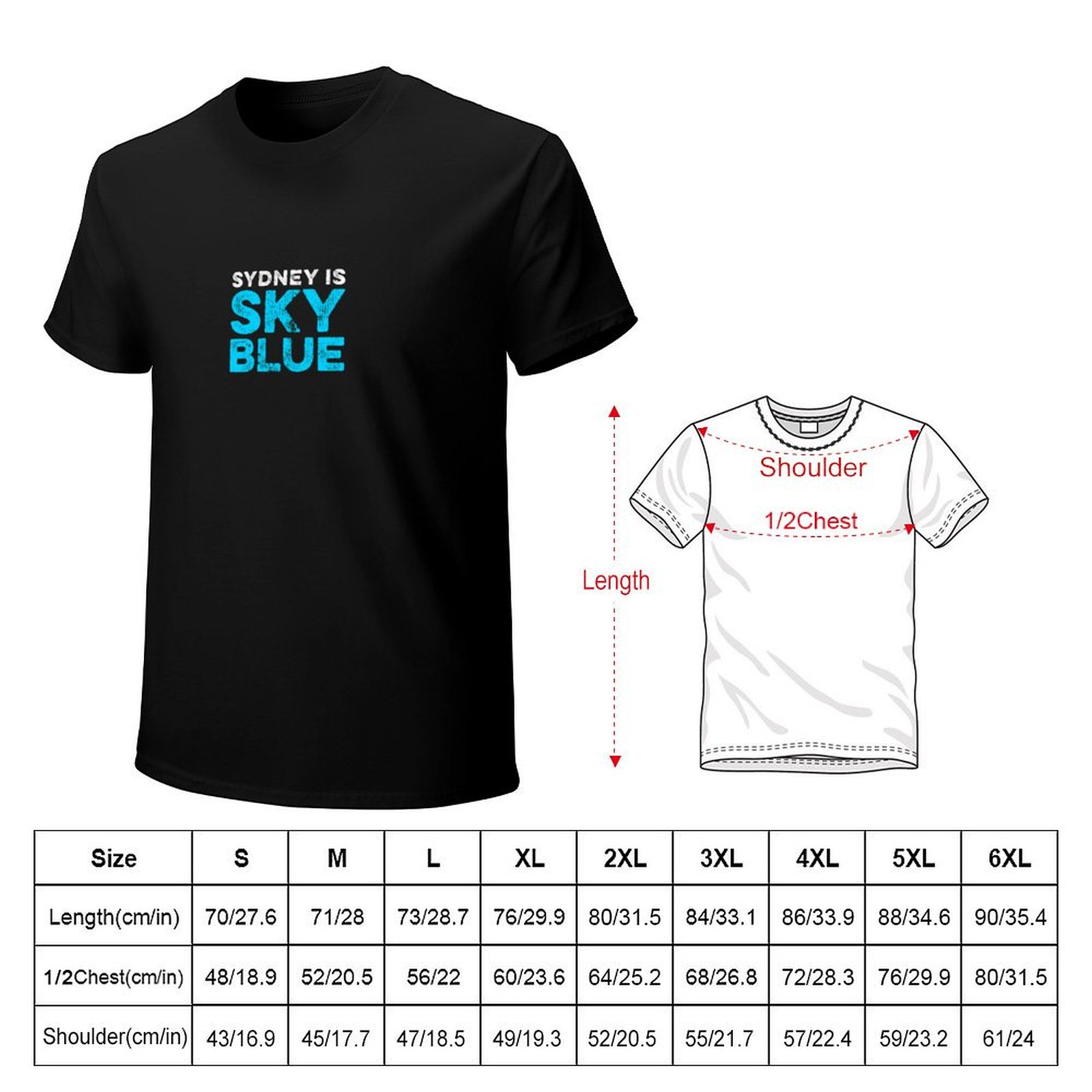 Sydney is sky blue T-Shirt Sum - Men'S Fashion Sydney 评论和价格