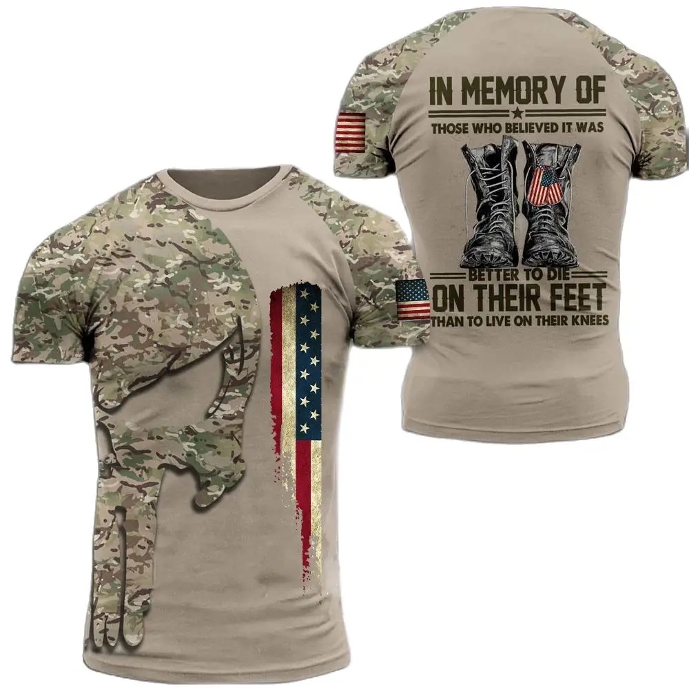 Summer New Military Printed Me - Military Shirt Men 评论和价格