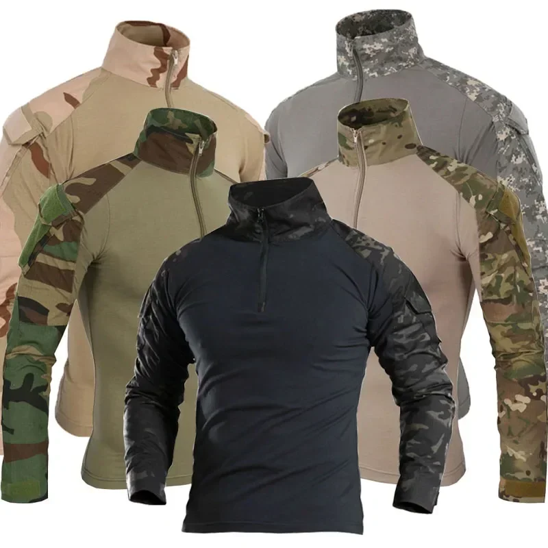 Men's Camouflage Tactical Long - Military Shirt Men 评论和价格