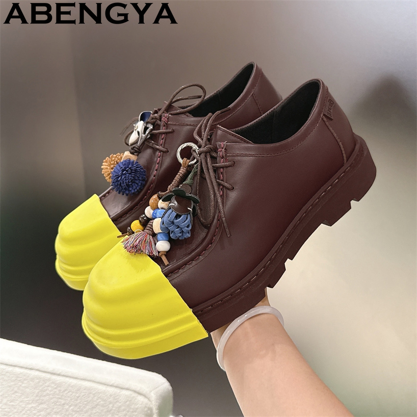 Multicolour Real Leather Lace  - Men'S Fashion Loafers Shoes 评论和价格