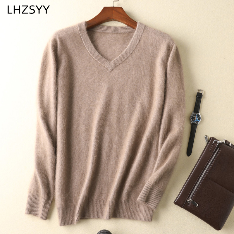 LHZSYY Men's 100% Mink Cashmer - Mens Fashion Jumpers 评论和价格