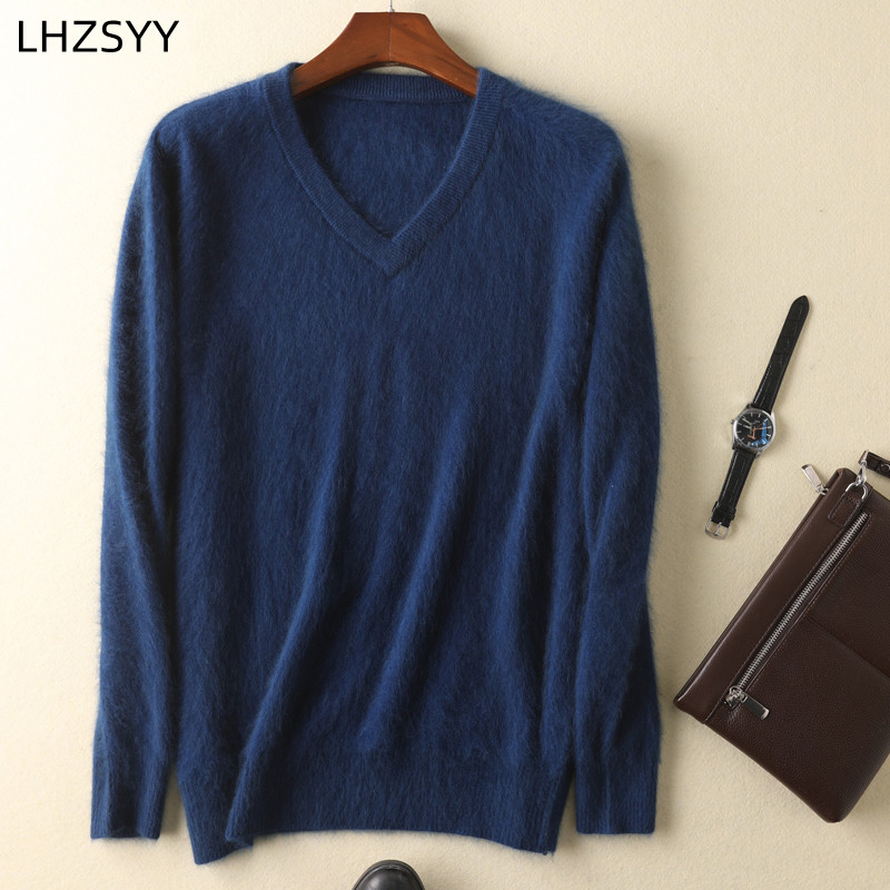 LHZSYY Men's 100% Mink Cashmer - Mens Fashion Jumpers 评论和价格