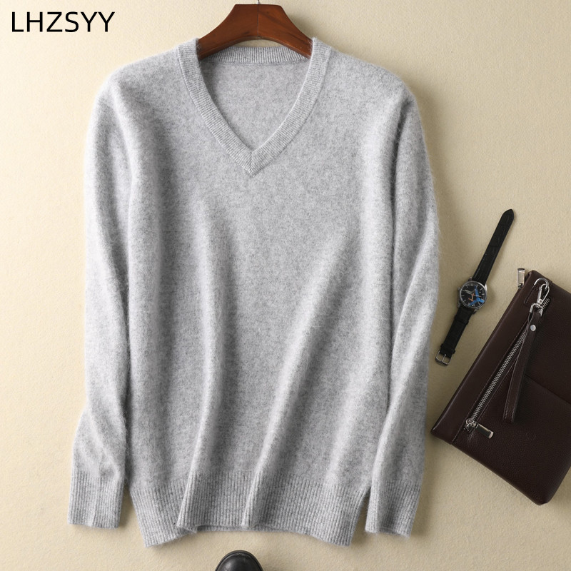 LHZSYY Men's 100% Mink Cashmer - Mens Fashion Jumpers 评论和价格