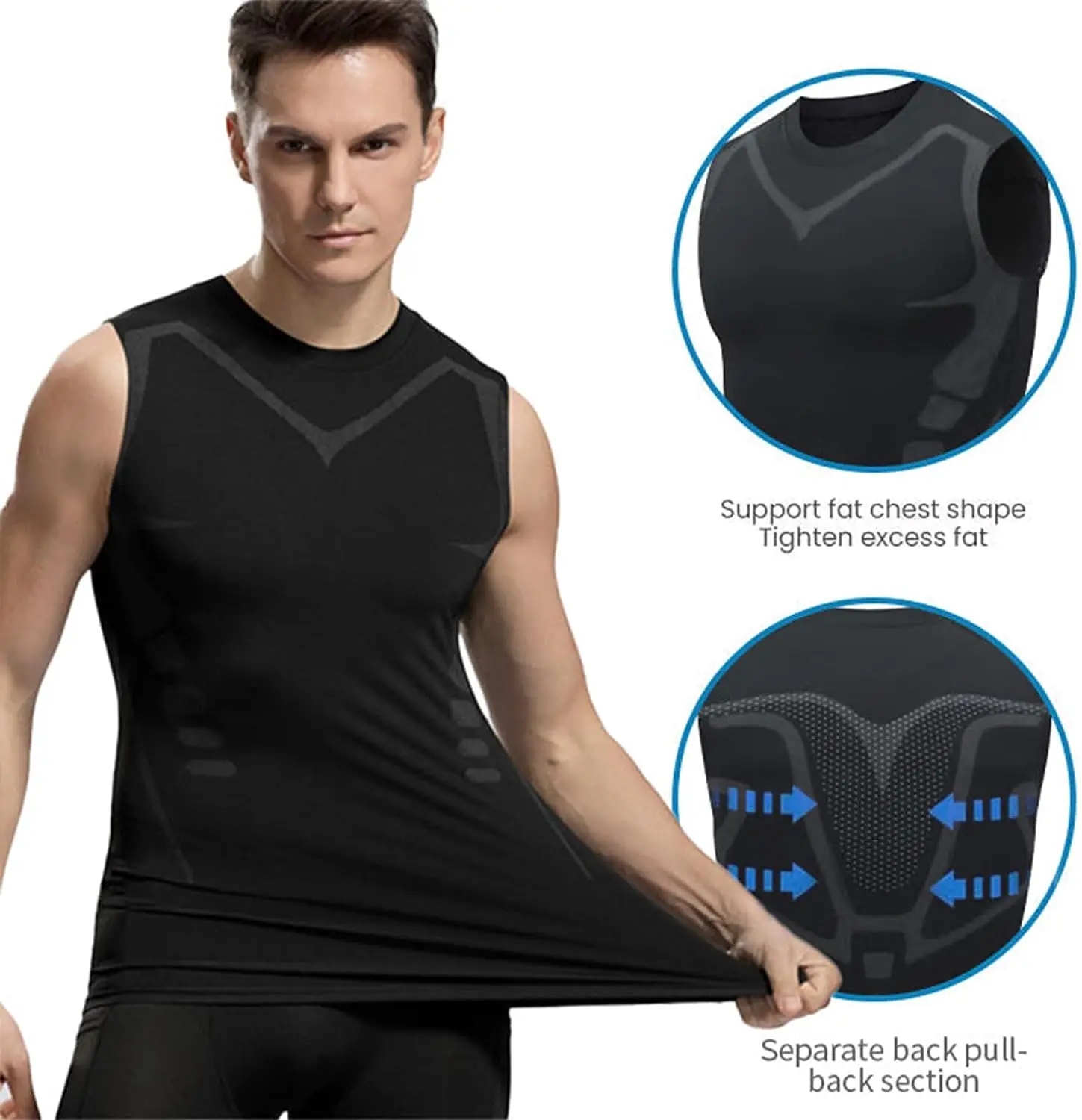 Compression Tank Top Mens Gym  - Muscle Tee Workout 评论和价格